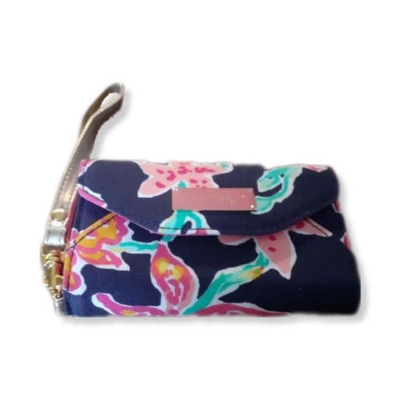 Lilly Pulitzer Accessories - Lilly Pulitzer Ring Me Up Wristlet Hotty Pink Mini Case for iPhone 3, 4, 4S